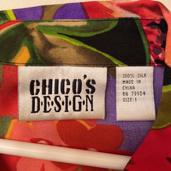 Chico’s Vintage Hawaiian Shirt Size 1 - Picture 3 of 4